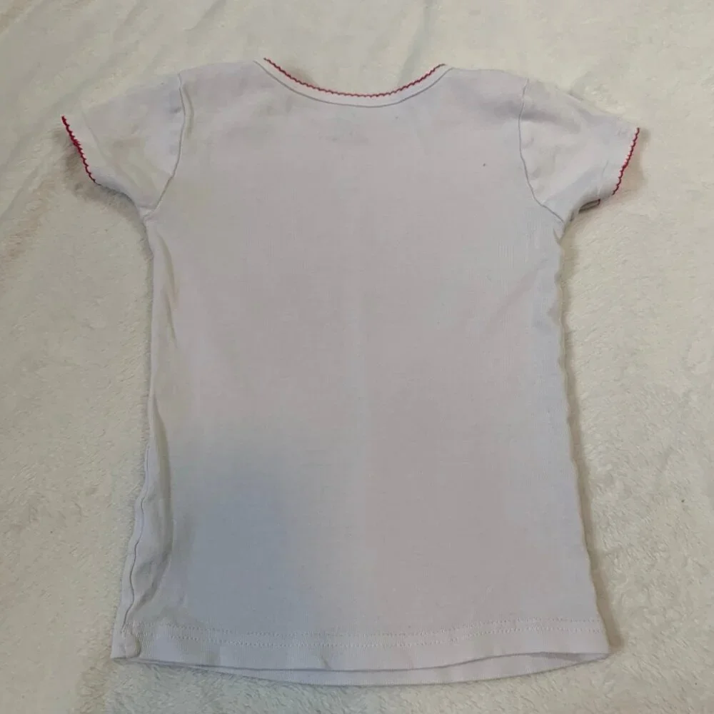 5/$25 Carter's Pajama Set Kids Size‎ 6 Pink White Frenchie Dog Polka Dot PJs